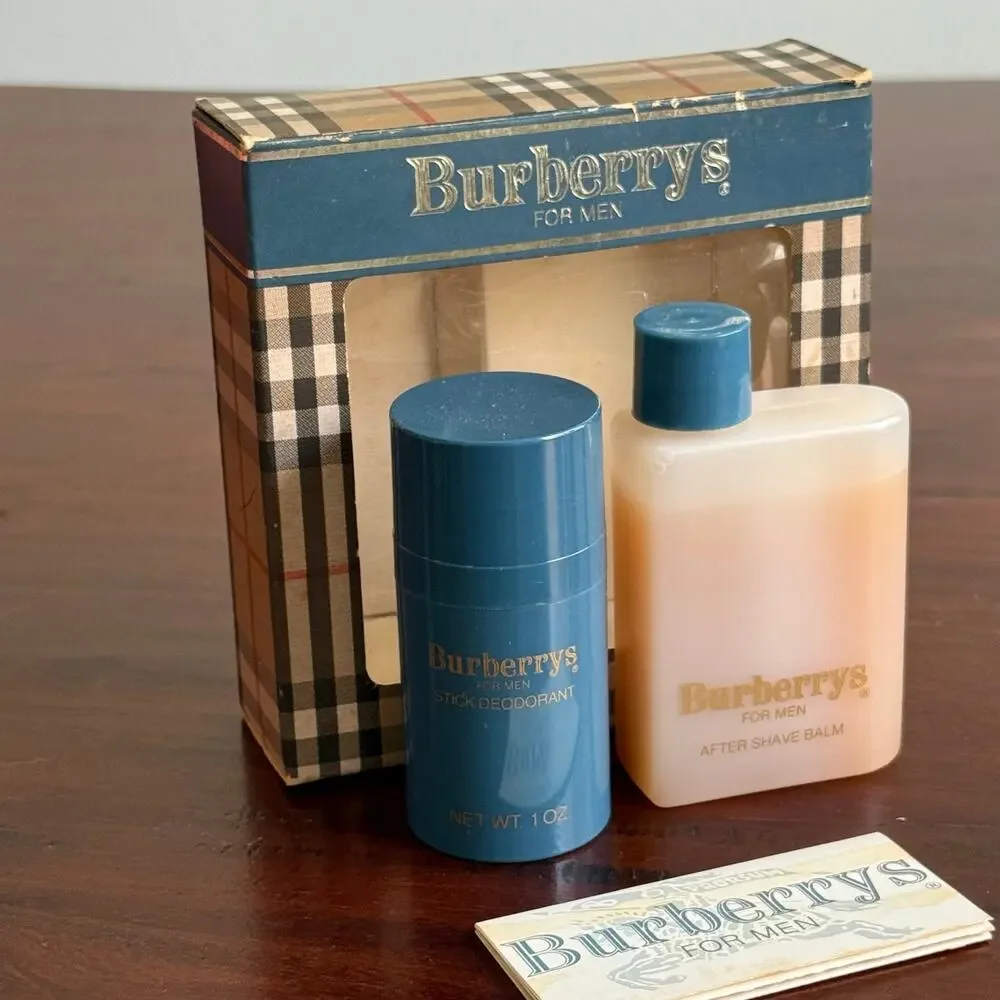 Vintage Burberrys for men After shave blam 2 fl oz/ deodorant 1 oz set in box